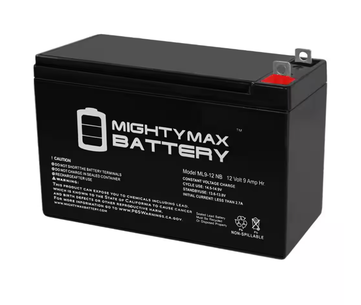 MIGHTY MAX BATTERY 12-Volt 9 Ah NB Terminal Rechargeable Sealed Lead Acid (SLA) Battery