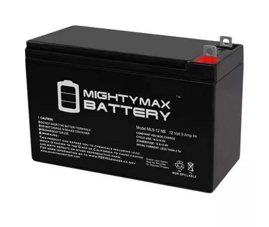 MIGHTY MAX BATTERY 12-Volt 9 Ah NB Terminal Rechargeable Sealed Lead Acid (SLA) Battery