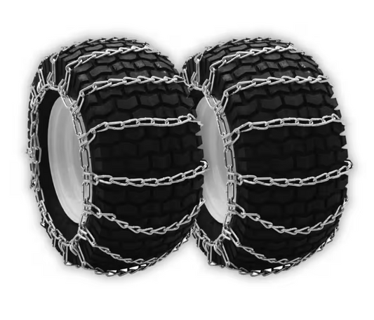 OAKTEN 4.00x4.80x8, 4.00/4.80x8 in. 2-Link Tire Chains, Replace Peerless 1061556, Zinc Plated Chains, Set of 2