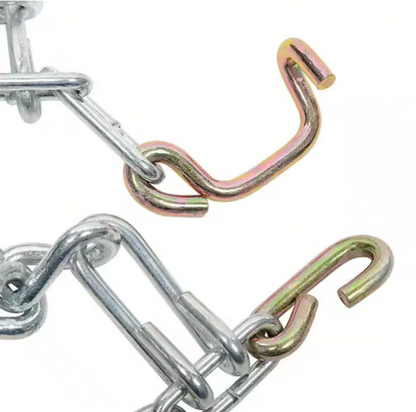 OAKTEN 4.00x4.80x8, 4.00/4.80x8 in. 2-Link Tire Chains, Replace Peerless 1061556, Zinc Plated Chains, Set of 2