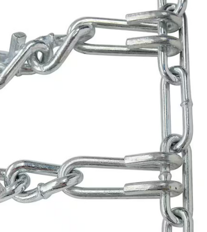 OAKTEN 4.00x4.80x8, 4.00/4.80x8 in. 2-Link Tire Chains, Replace Peerless 1061556, Zinc Plated Chains, Set of 2