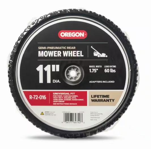Oregon 11" Rear Wheel for Walk-behind Mowers, Universal Fit (R-72-016)