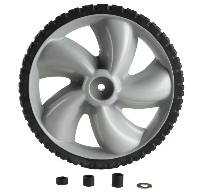Arnold 12 in. x 1.75 in. Universal Plastic Wheel with 1/2 in. Dia Nylon Offset Hub and Adapters Included