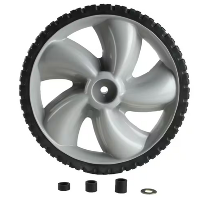 Arnold 12 in. x 1.75 in. Universal Plastic Wheel with 1/2 in. Dia Nylon Offset Hub and Adapters Included