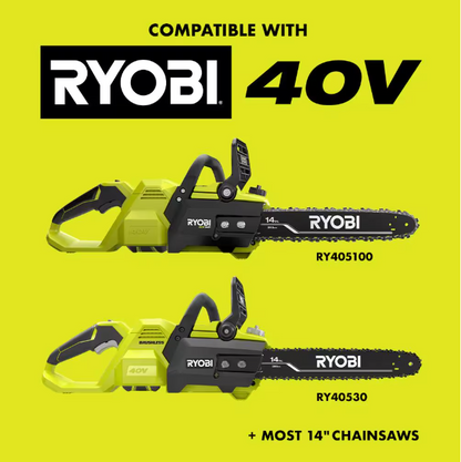 RYOBI 14 in. 0.050-Gauge Replacement Full Complement Standard Chainsaw Chain, 52 Links (Single-Pack)