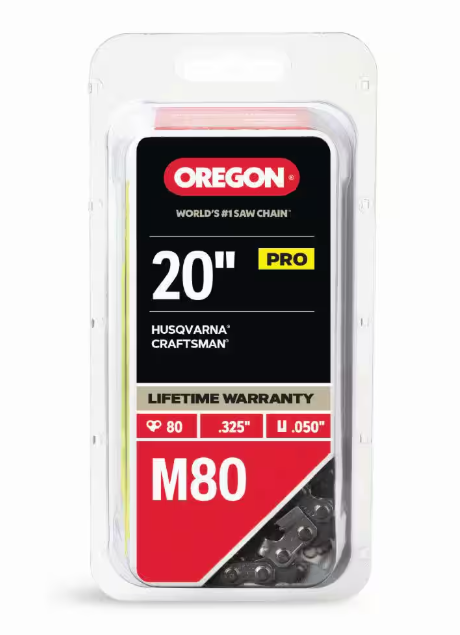 Oregon M80 Chainsaw Chain for 20 in. Bar Fits Husqvarna, Craftsman Jonsered and others