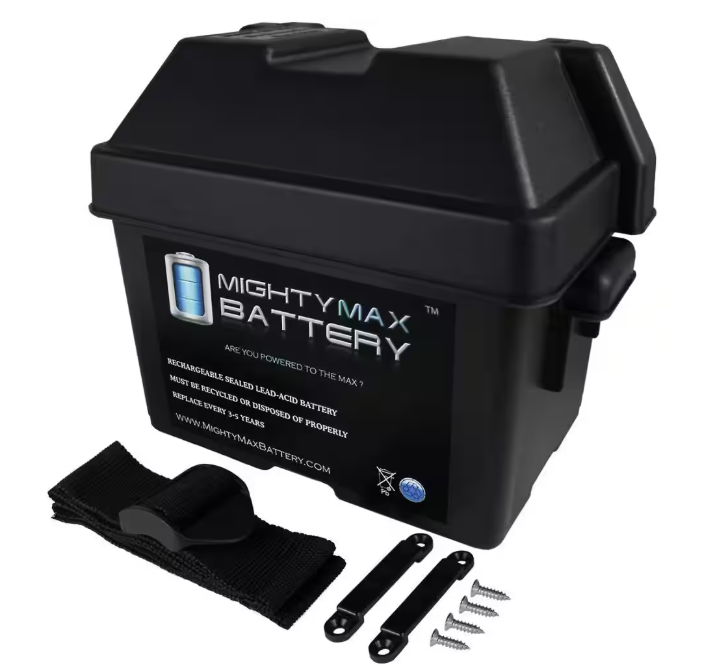 MIGHTY MAX BATTERY Sealed Lead Acid SLA/GEL Heavy Duty Group U1 Battery Storage Box
