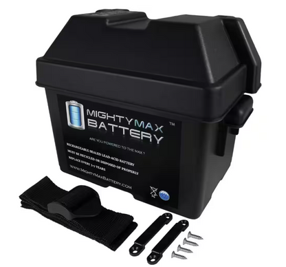 MIGHTY MAX BATTERY Sealed Lead Acid SLA/GEL Heavy Duty Group U1 Battery Storage Box