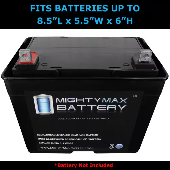 MIGHTY MAX BATTERY Sealed Lead Acid SLA/GEL Heavy Duty Group U1 Battery Storage Box