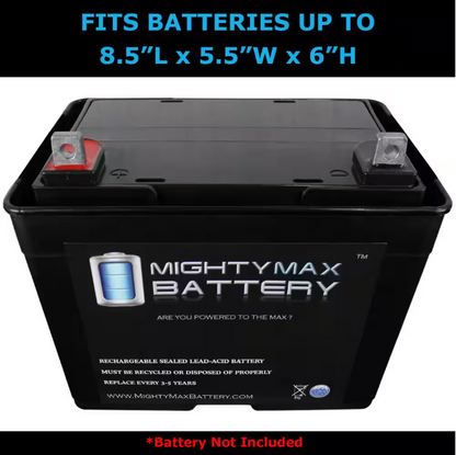 MIGHTY MAX BATTERY Sealed Lead Acid SLA/GEL Heavy Duty Group U1 Battery Storage Box