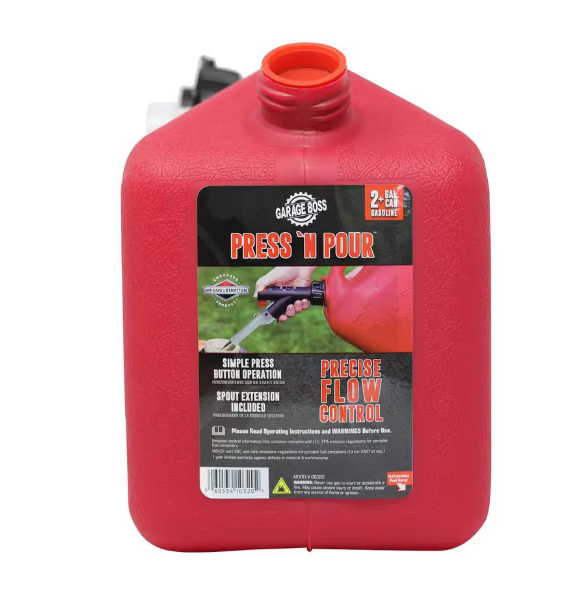 Garage Boss Press N Pour 2 Gal. Gas Can