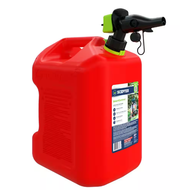 Scepter 5 Gal. Smart Control Gas Can with Rear Handle, Red Fuel Container