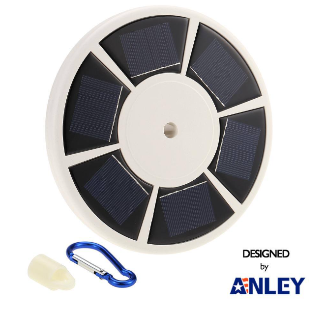 ANLEY 26 LED Solar Powered Flag Pole Light Ultra Bright Full Coverage Flagpole Downlight for Most 15 ft. to 25 ft. Poles