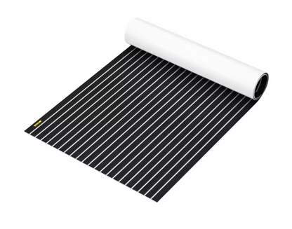 EVA Foam Faux Teak Boat Decking Sheet 94.5 in. x 47.2 in. 6 mm Thick Non-Skid Self-Adhesive for Boat Flooring