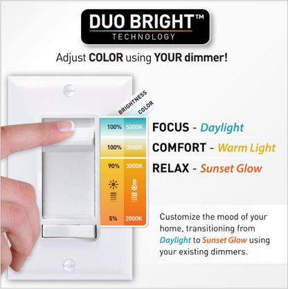 Commercial Electric Flexinstall LED 6 in. Matte Black Dual Band Recessed Ceiling Light for Home with 5CCT + DuoBright Dimming