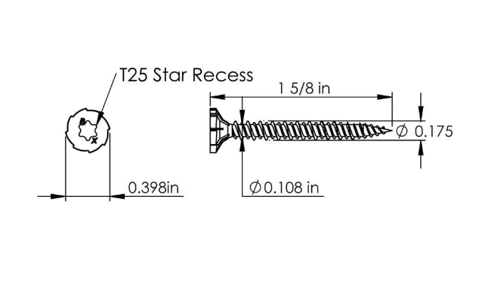 Rock-On #9 x 1-5/8 in. Serrated Flat Head Star Drive Cement Board Screws (575-Pack)