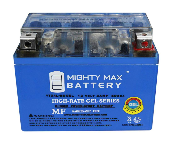 MIGHTY MAX BATTERY 12-Volt 3 Ah 50 CCA GEL Sealed Lead Acid (SLA) Powersport Battery