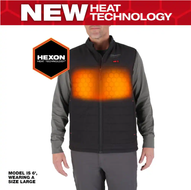 Milwaukee Men's 2X-Large M12 12V Lithium-Ion Cordless AXIS Black Heated Vest (Vest Only)