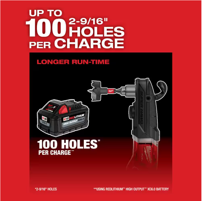 Milwaukee M18 FUEL 18V Lithium-Ion Brushless Cordless GEN 2 SUPER HAWG 1/2 in. Right Angle Drill (Tool-Only)