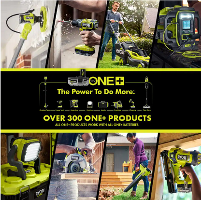 RYOBI ONE+ 18V Cordless 6-Tool Combo Kit with 1.5 Ah Battery, 4.0 Ah Battery, and Charger