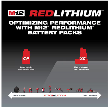 (2-Pack) Milwaukee M12 12-Volt Lithium-Ion XC Extended Capacity 3.0 Ah Battery Pack