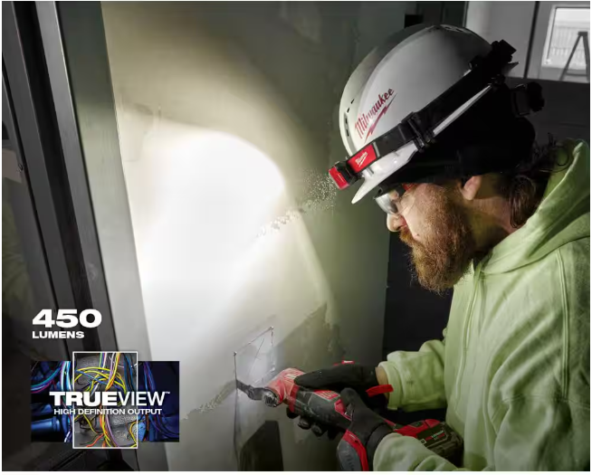Milwaukee 450 Lumens Internal Rechargeable Magnetic Headlamp and Task Light