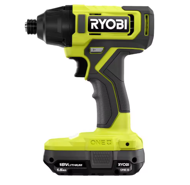 RYOBI ONE+ 18V Cordless 1/4 in. Impact Driver Kit with 1.5 Ah Battery and Charger