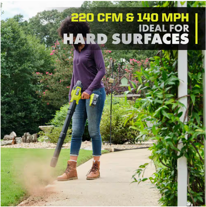 RYOBI ONE+ HP 18V Brushless Cordless 220 CFM 140 MPH Compact Blower (Tool-Only)