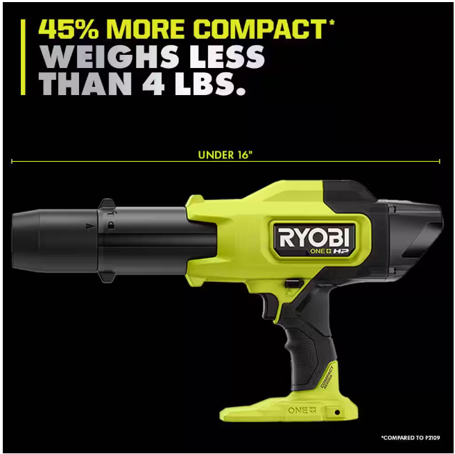 RYOBI ONE+ HP 18V Brushless Cordless 220 CFM 140 MPH Compact Blower (Tool-Only)