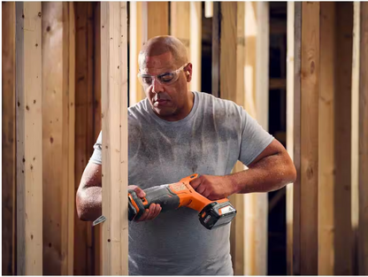 RIDGID 18V Cordless Reciprocating Saw Kit with 4.0 Ah Battery and Charger