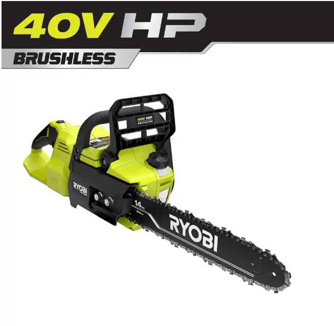 RYOBI 40V HP Brushless 14 in. Battery Chainsaw (Tool Only)