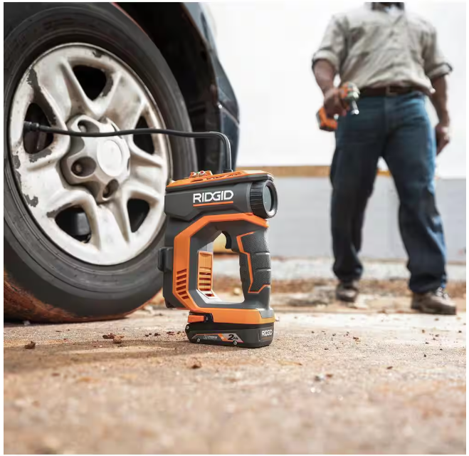 RIDGID 18V Cordless Portable Inflator (Tool Only)