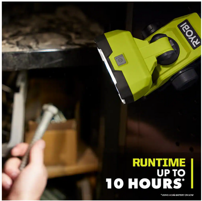 RYOBI USB Lithium Cordless Magnetic Clamp Light Kit with 2.0 Ah Battery and Charging Cable