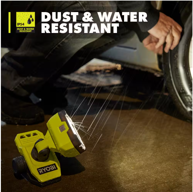RYOBI USB Lithium Cordless Magnetic Clamp Light Kit with 2.0 Ah Battery and Charging Cable