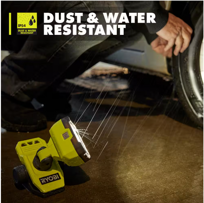 RYOBI USB Lithium Cordless Magnetic Clamp Light Kit with 2.0 Ah Battery and Charging Cable