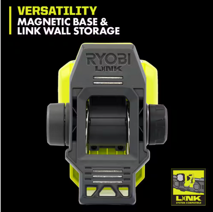 RYOBI USB Lithium Cordless Magnetic Clamp Light Kit with 2.0 Ah Battery and Charging Cable