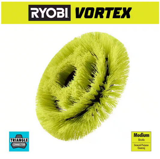 RYOBI 7 in. VORTEX Medium Bristle Brush