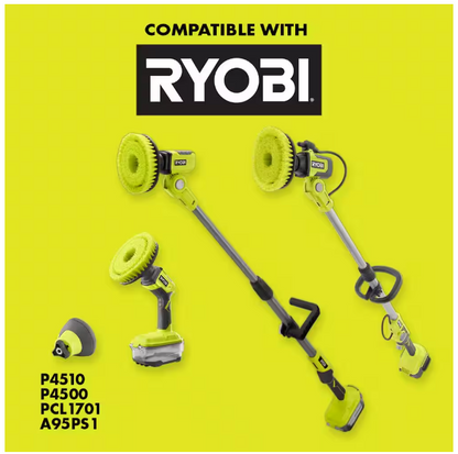 RYOBI 7 in. VORTEX Medium Bristle Brush