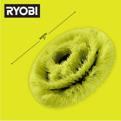 RYOBI 7 in. VORTEX Medium Bristle Brush
