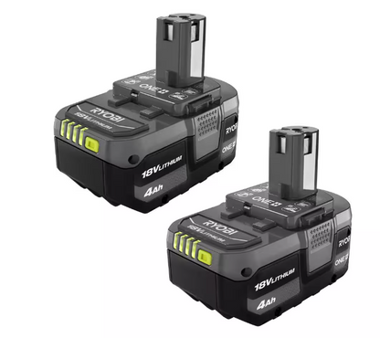 NEW RYOBI ONE+ 18V Lithium-Ion 4.0 Ah Battery (2-Pack)