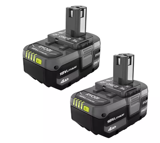 NEW RYOBI ONE+ 18V Lithium-Ion 4.0 Ah Battery (2-Pack)