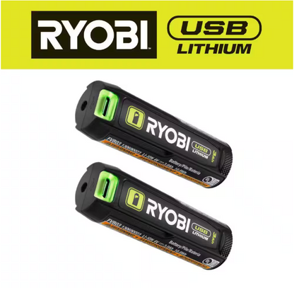 RYOBI USB Lithium 3.0 Ah Lithium-ion Rechargeable Battery (2-Pack)