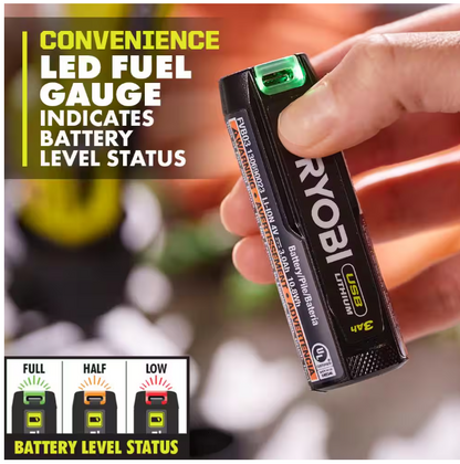 RYOBI USB Lithium 3.0 Ah Lithium-ion Rechargeable Battery (2-Pack)