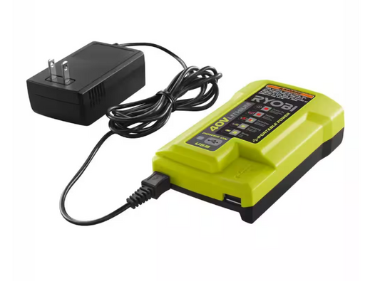 RYOBI 40V Lithium-Ion Charger with USB Port