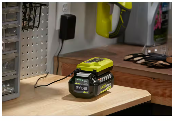 RYOBI 40V Lithium-Ion Charger with USB Port