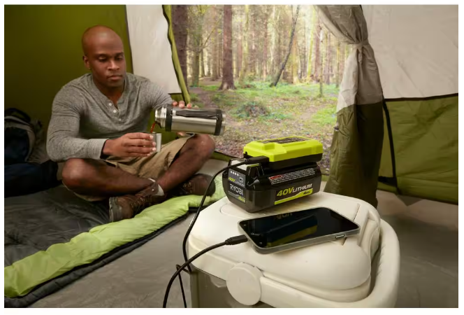 RYOBI 40V Lithium-Ion Charger with USB Port