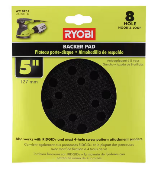 RYOBI 5 in. Backer Pad for Orbital Sanders