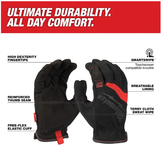 Milwaukee FreeFlex X-Large Work Gloves (2-Pack)