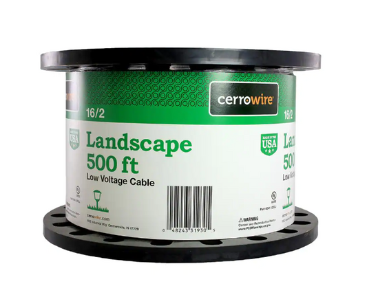 Cerrowire 500 ft. 16/2 Black Stranded Low-Voltage Landscape Lighting Wire