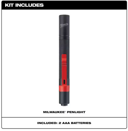 Milwaukee 100 Lumens Aluminum Pen Light with Clip